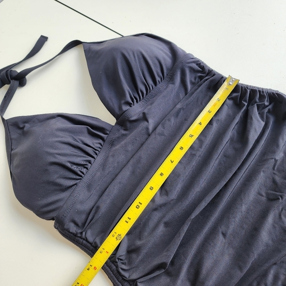 DKNY Women's BLACK Adjustable Side Halter One-Piece Swimsuit US 12 - Picture 12 of 16
